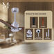 Atlas Alessandra 56 inch Brushed Nickel with Walnut Tone Blades Transitional Ceiling Fan